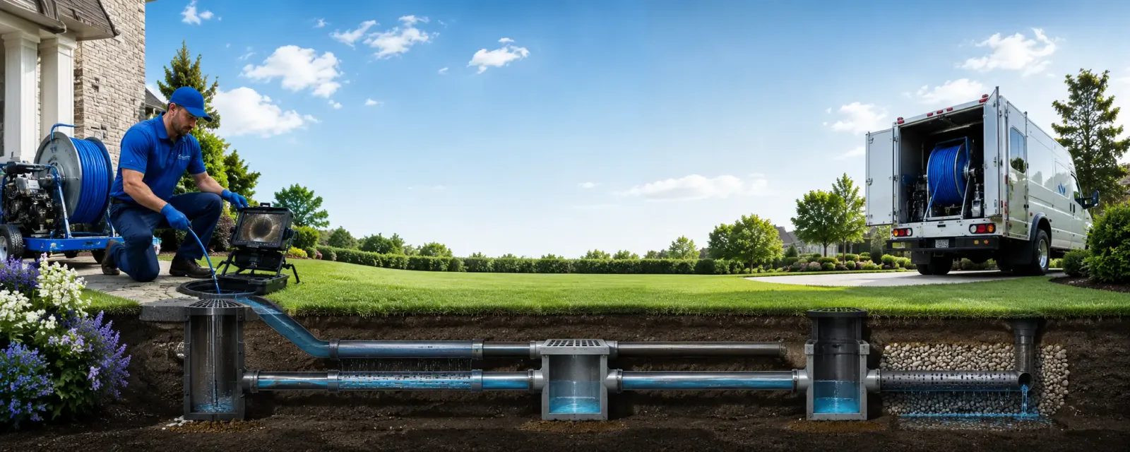 Outdoor drain cleaning information for Sparks Glencoe, MD